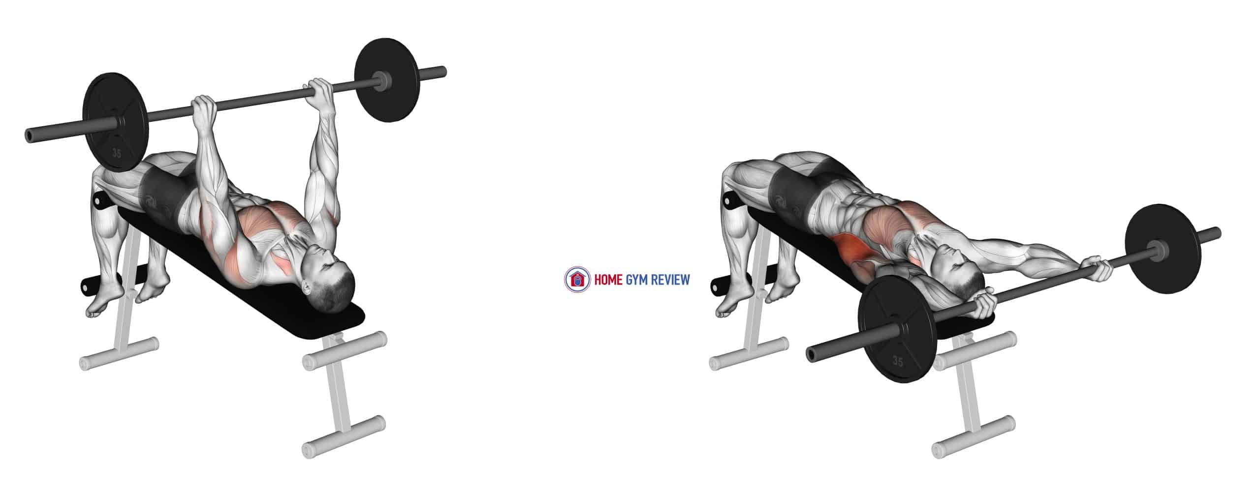 Barbell Decline wide-grip pullover