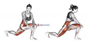 Crossover Kneeling Hip Flexor Stretch