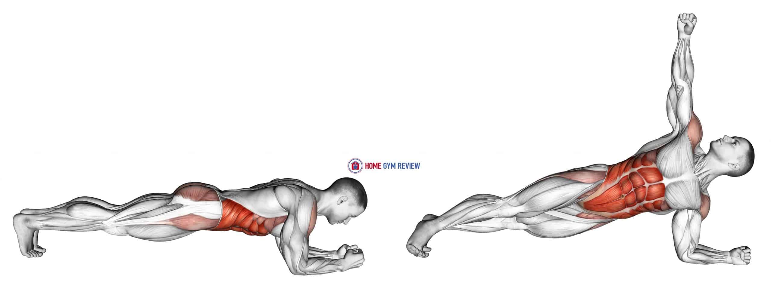 Front Plank with Twist