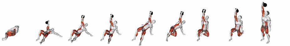 Kettlebell Turkish Get Up (Squat style)
