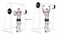 Smith Standing Behind Head Military Press