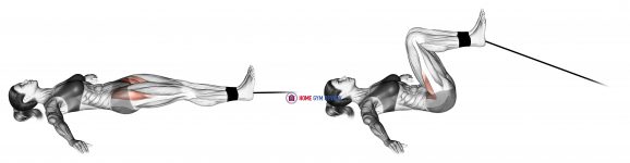 Band lying leg raise