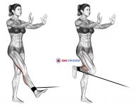 Band standing leg curl