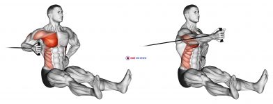 Band one arm twisting chest press
