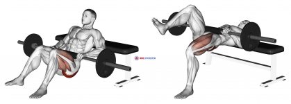 Barbell one leg hip thrust