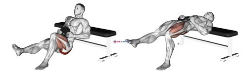 Weighted one leg hip thrust