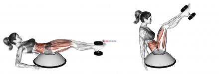 Weighted V-Crunch (on bosu ball)