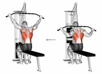 Cable Wide Grip Rear Pulldown Behind Neck