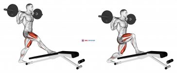 Barbell Decline Bench Lunge