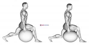 Exercise Ball Hip Flexor Stretch