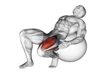 Exercise Ball Seated Quad Stretch