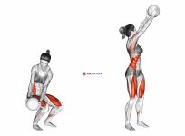 Medicine Ball Reverse Wood Chop Squat