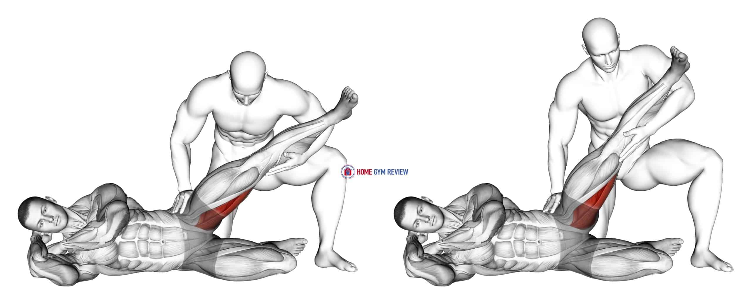 Assisted Side Lying Adductor Stretch