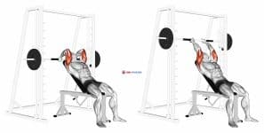 Smith Machine Incline Tricep Extension