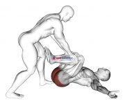 Assisted Lying Hip Stretch In Supine Position