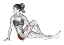 Seated Knee Up Rotation Stretch