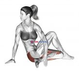 Seated Knee Up Extended Rotation Stretch