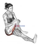 Seated Bent Knee To Chest Buttock Stretch