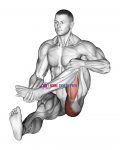 Sitting Foot To Chest Buttocks Stretch