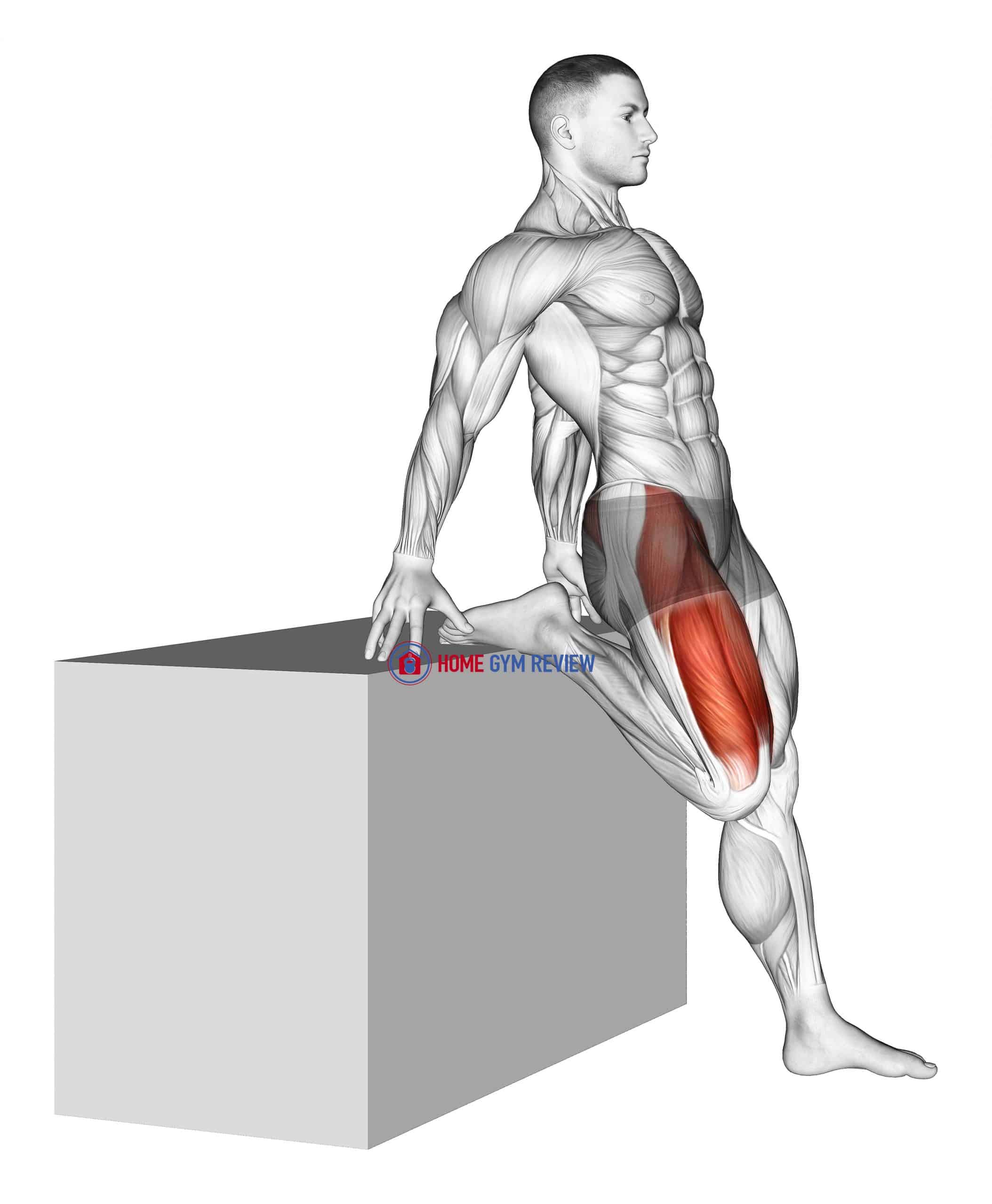 Supported One Leg Standing Hip Flexor And Knee Extensor Stretch