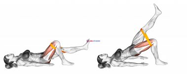 Resistance Band One Leg Glute Bridge With Straight Leg