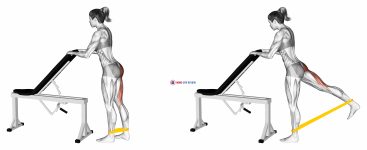 Resistance Band One Leg Kickback