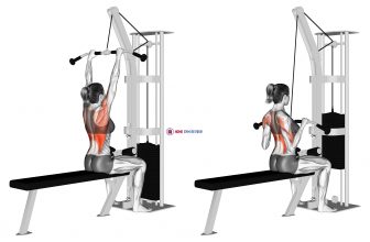 Cable Bar Lateral Pulldown (female)