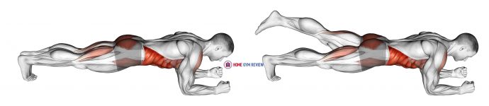 Front Plank with Leg Lift (male)