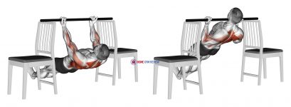 Inverted Underhand Grip Row between Chairs