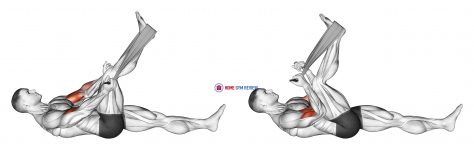 Lying Biceps Curl with Towel