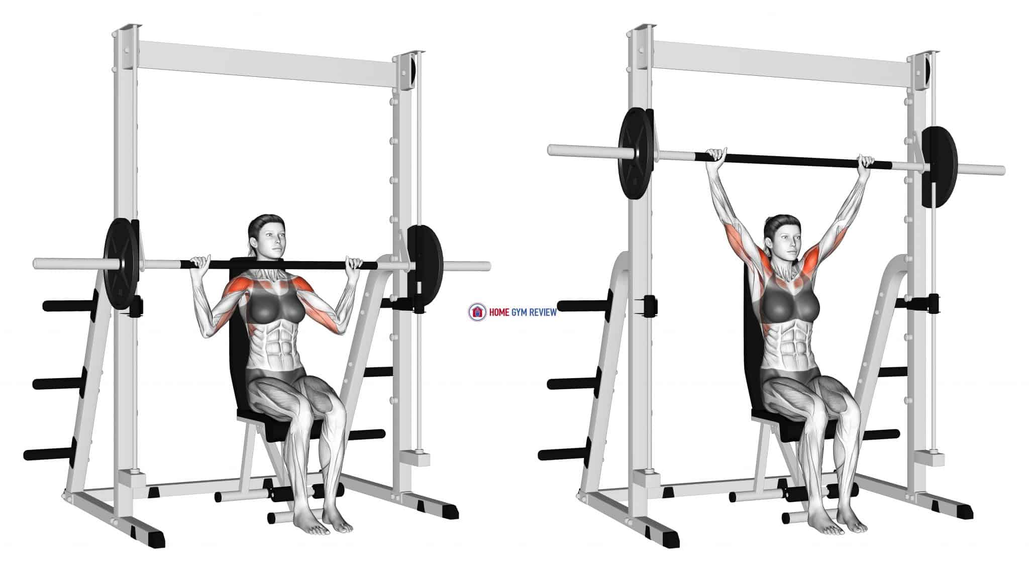 Smith Seated Shoulder Press (female) Home Gym Review