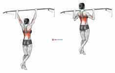 Wide Grip Pull Up (female)