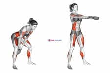 Kettlebell Overhand Grip Swing (female)