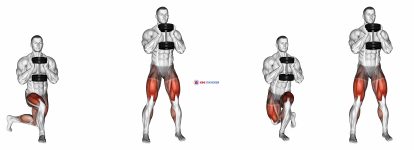 Dumbbell Gobelt Curtsey Lunge