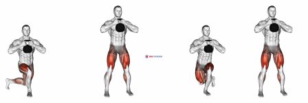 Kettlebell Gobelt Curtsey Lunge