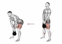 Kettlebell Straight leg Deadlift
