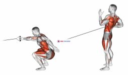Band Squat with Single Arm Row