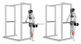 Dumbbell Single Leg Calf Raise (female) (VERSION 2)