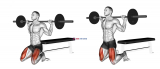 Barbell Squat (on knees)
