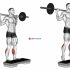 Barbell Standing Overhead Triceps Extension