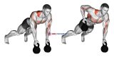 Kettlebell Alternating Renegade Row