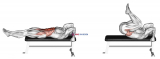Lying leg-hip raise