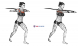 Band standing chest press