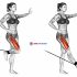 Band standing straight leg raise