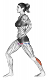 Lunging Straight Leg Calf Stretch