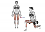 Dumbbell side lunge