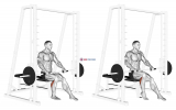 Smith Seated One Leg Calf Raise