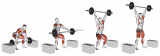 Barbell Power Snatch From Blocks