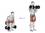 Dumbbell Biceps Curl Squat
