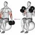 Dumbbell Standing One Arm Curl Over Incline Bench